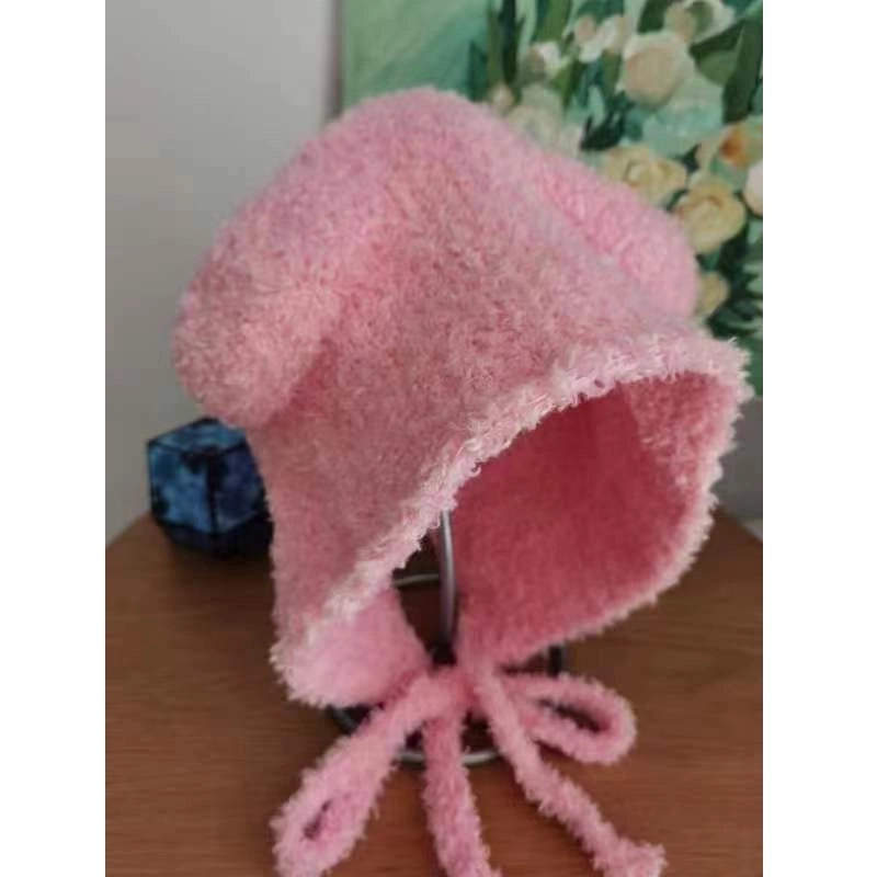 Women’s Vacation Solid Color Eaveless Wool Cap