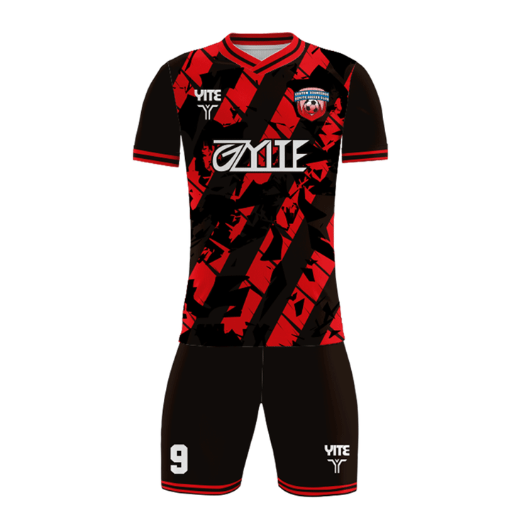 YITE | YTZQ007-Black And Red Soccer Uniforms