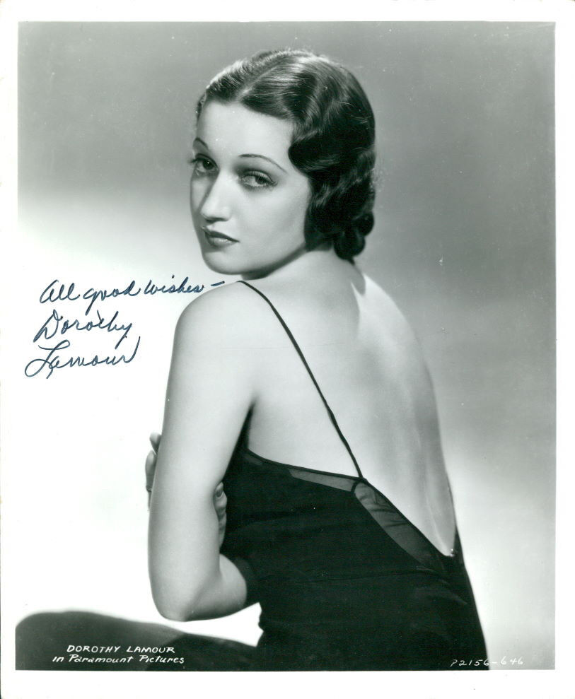 Dorothy Lamour (Vintage) signed Photo Poster painting COA