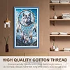 (US Local)Wolf -11CT Stamped Cross Stitch Kit(40x70cm)