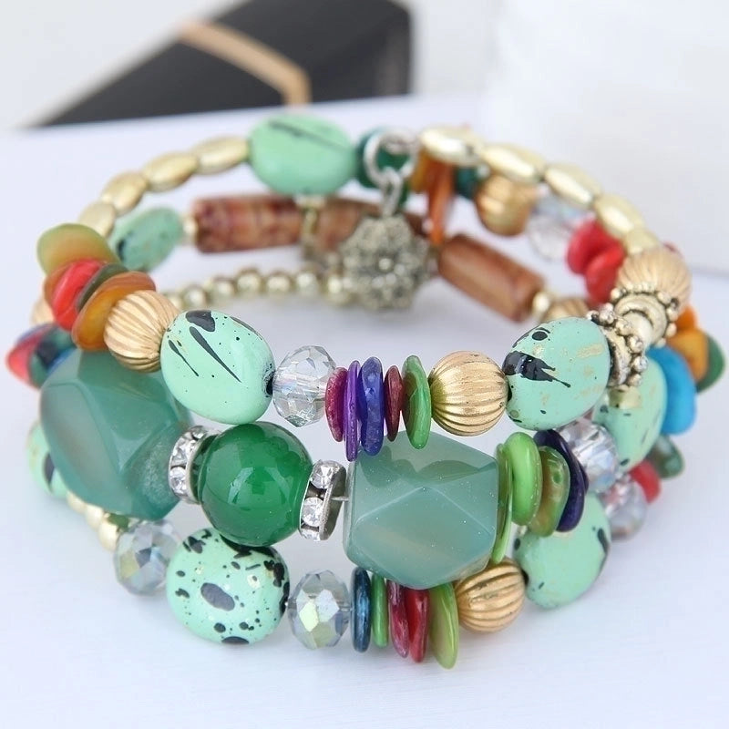 Casual Minimalist Irregular Alloy Gravel Beaded Bracelets
