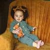 [New] 20" Lifelike African American Handmade Brown Eyes Reborn Cloth Body Girl Doll Swende - RBBI-Myrebornbabydoll® Myrebornbabydoll®
