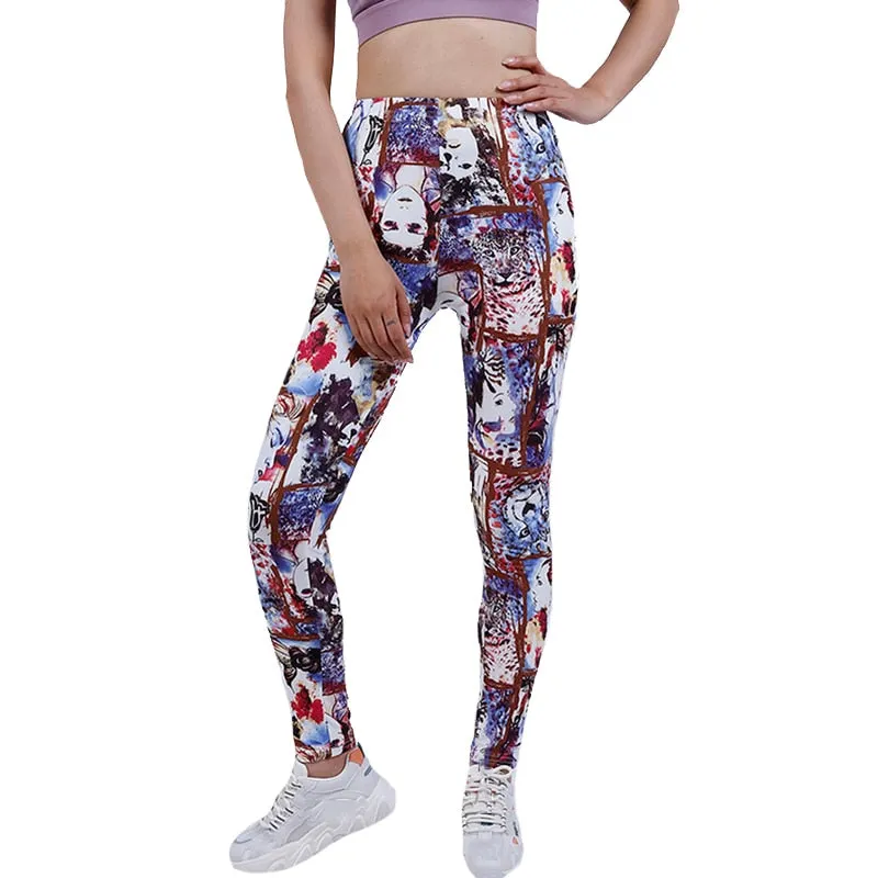 CUHAKCI Gradient Legging Women Trousers Athletic Yuga Pants Push Up Leggins Fitness Gym Sport Running High Waist Workout