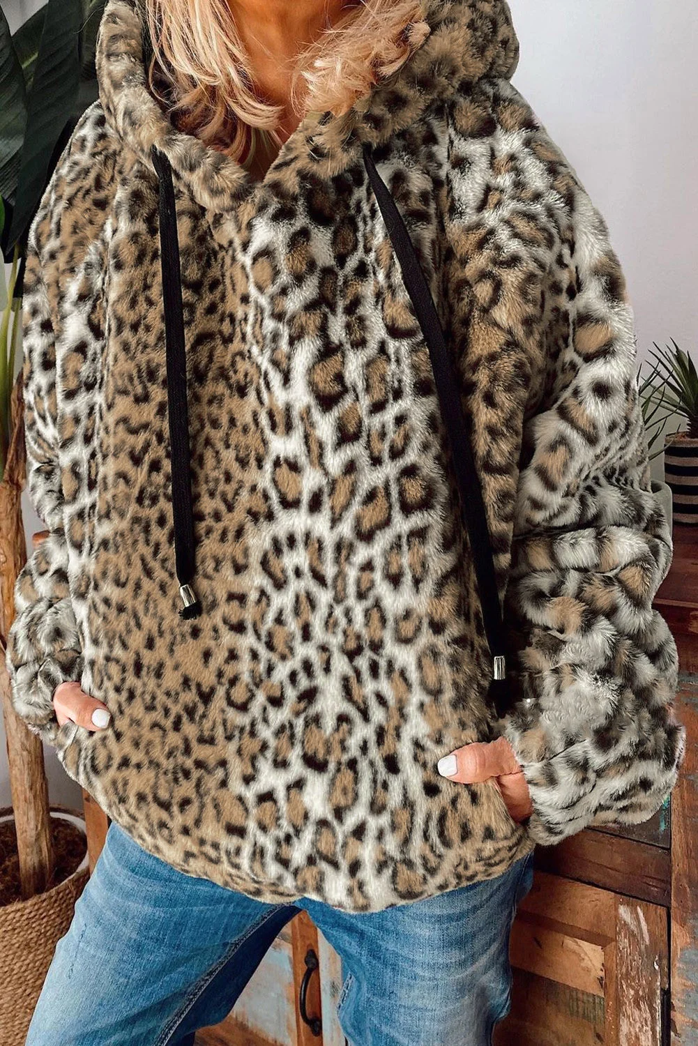 Faux Fur Leopard Print Coat | IFYHOME