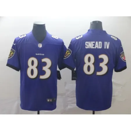Men's Baltimore Ravens #83 Willie Snead IV Purple Vapor Untouchable NFL  Jersey