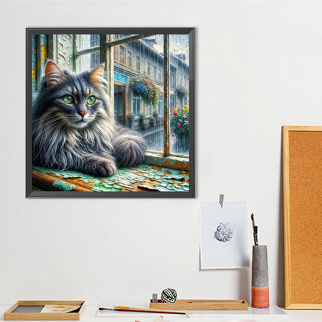 Diamond Painting - Full Round Drill - Cat(Canvas|Canvas|40*40cm)