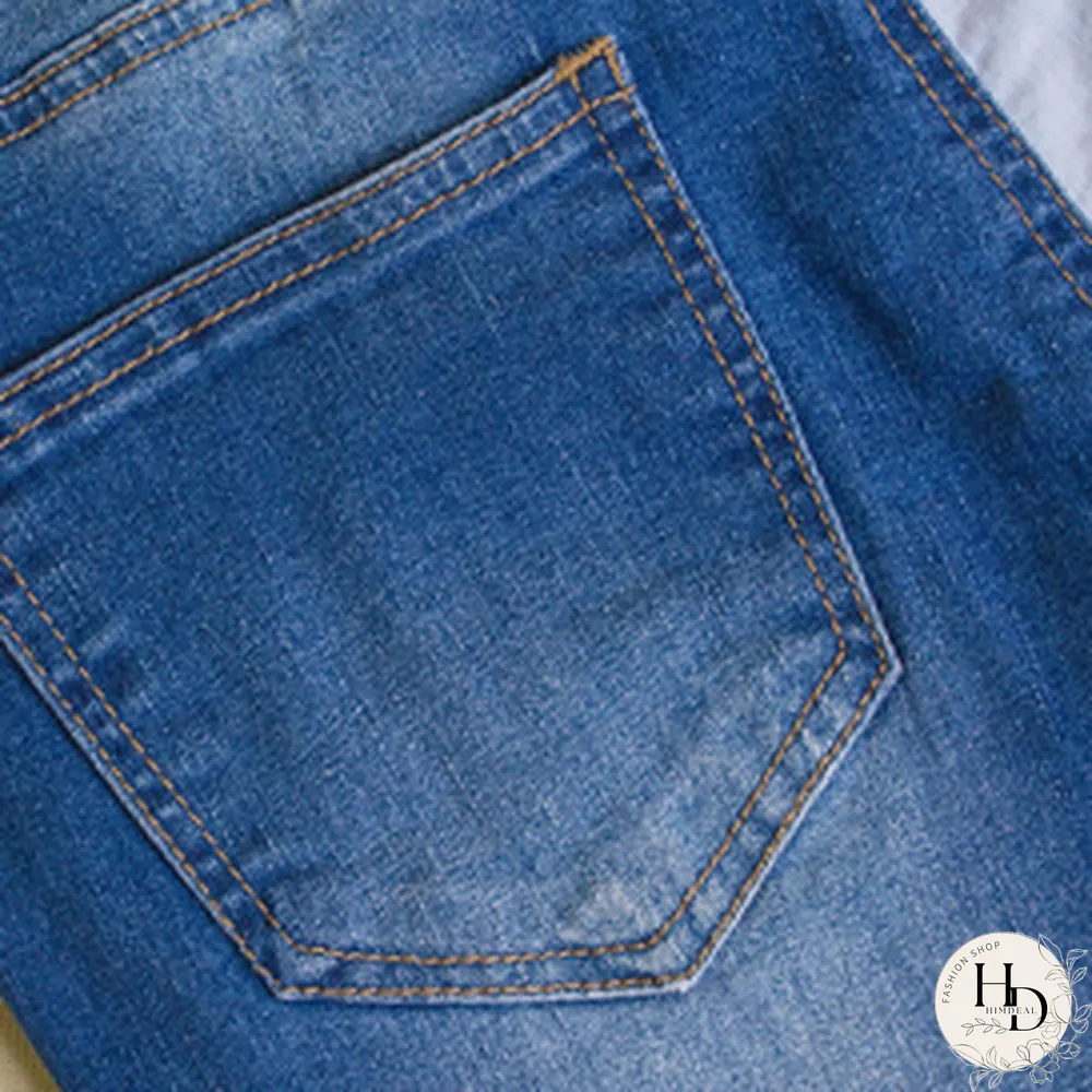 Fashion-Spring And Summer Hot Selling Small Leg Pants Broken Holes Stretch Slim Body