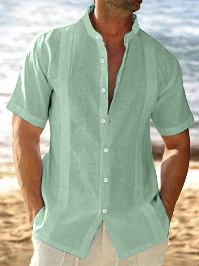 Casual Cotton And Linen Shirt