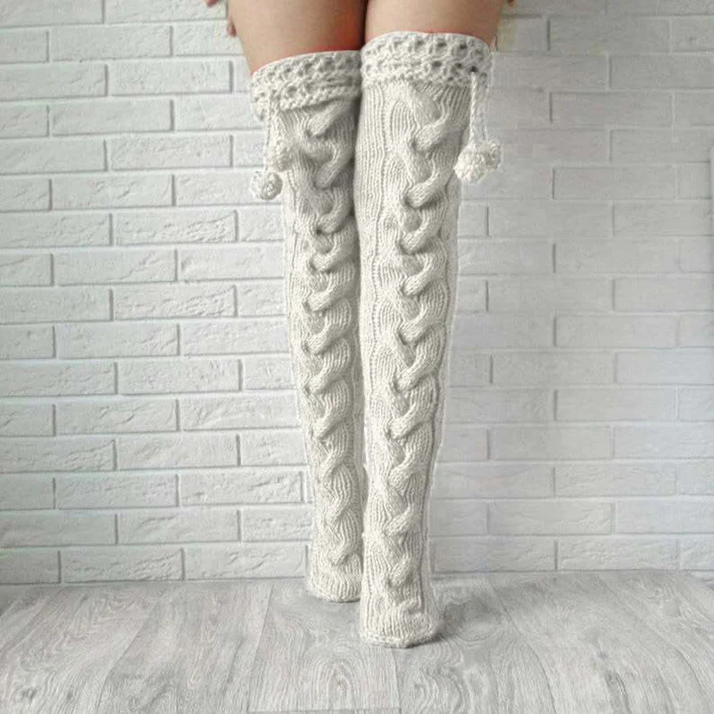 Wool ball woolen stockings