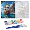 (US Local)Paint By Numbers Kit On Canvas DIY Oil Art Sailboat Picture Home Decor40x50cm
