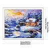Winter Snow Hut - 11CT Stamped Cross Stitch 60*50cm/23.62*19.69in