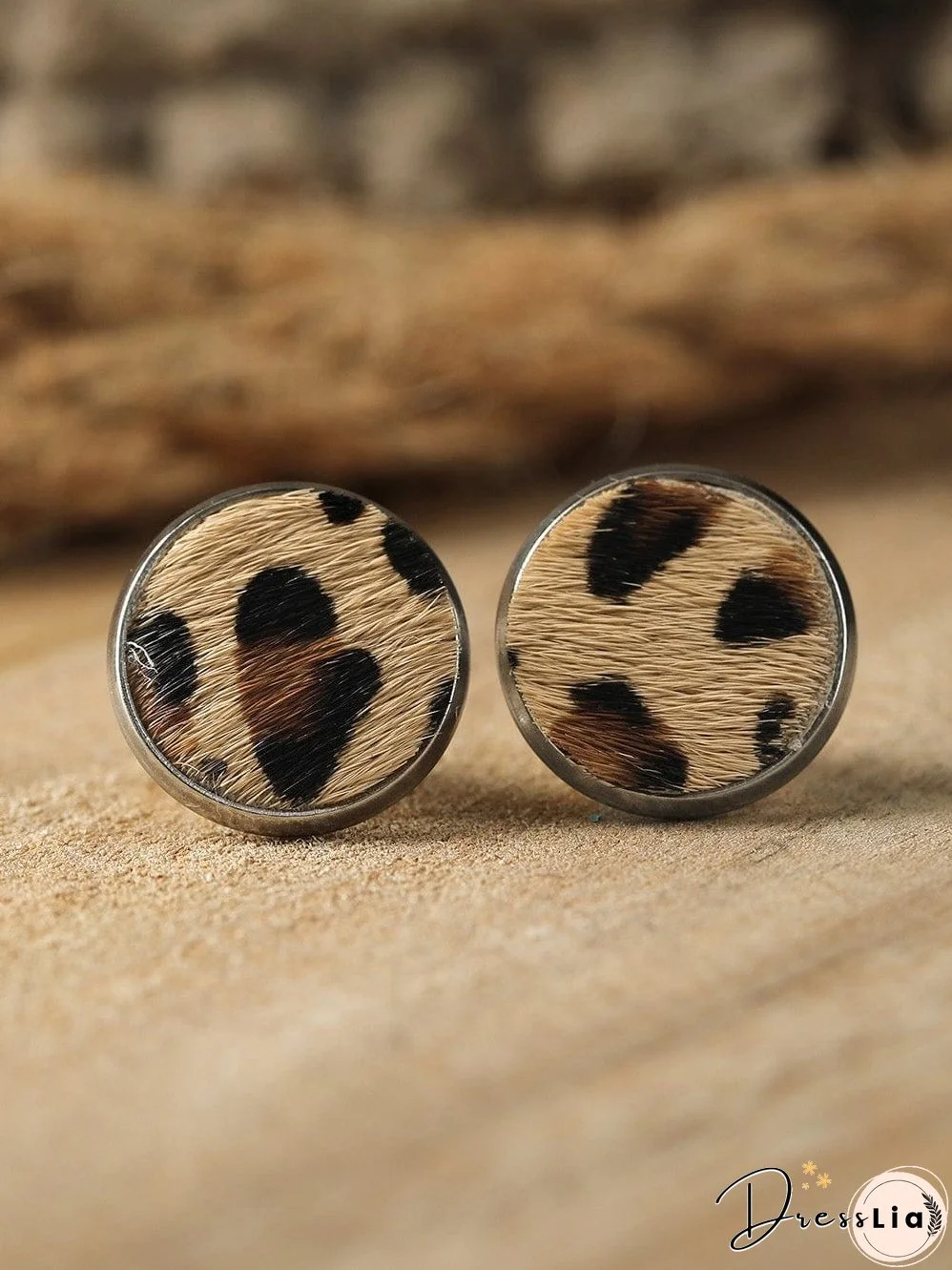 Leopard Print Stud Earrings with a Hint of Wild Chic