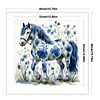 Blue Porcelain Horse - 11CT Stamped Cross Stitch 40*40cm tapestrymarket