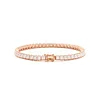 18K Rose Gold Princess Cut Lab Diamond Tennis Bracelet