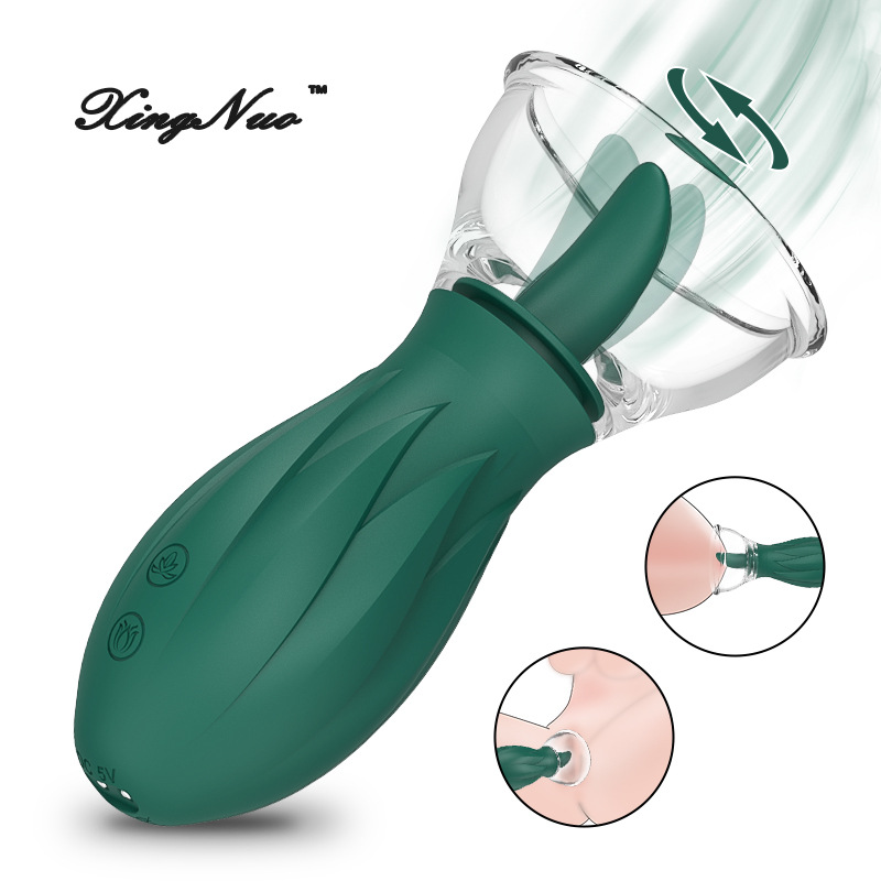 USB Charging Clitoris & Nipple Licking Sucking Vibrator 