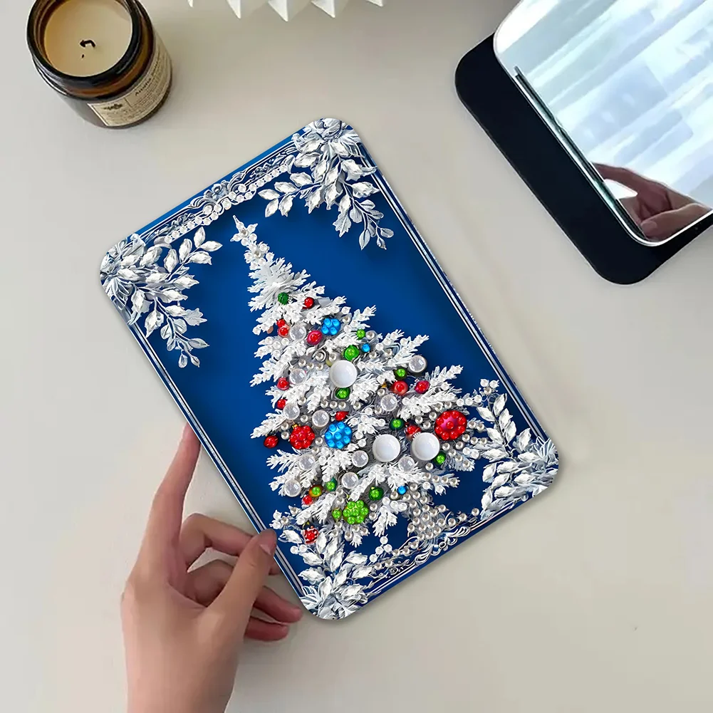 DIY Diamond Art Shiny Crystal Mirror Lightweight Standing Mirror(Christmas Tree)