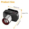 Strong Light LED Headlight Zoom Fishing Light Waterproof USB C Rechargeable