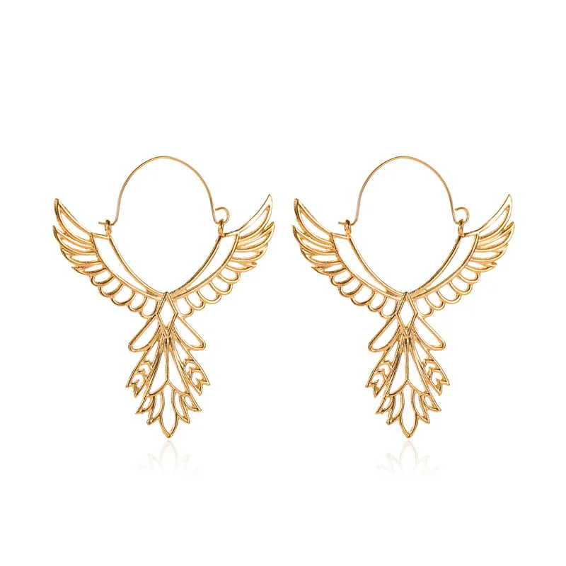 Angel wings hollow Eagle Earrings peace Logo Earrings
