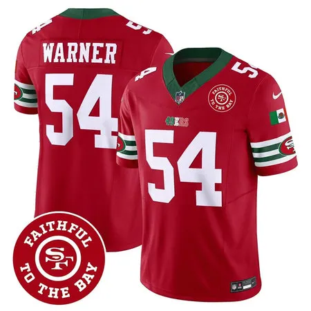 Youth San Francisco 49ers #54 Fred Warner Red Mexico Faithful To The Bay Patch Vapor F.U.S.E. Limited Jersey