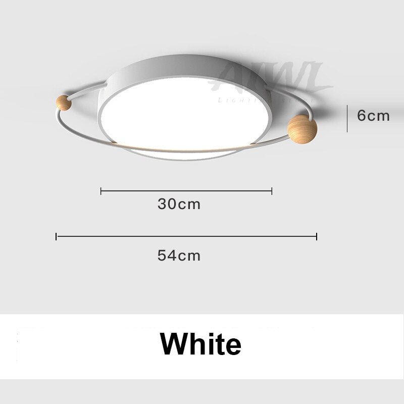 Nordic Planet Iron Lampshade LED Ceiling Lights Dimming Creative Ceiling Lamp for Kids Room 110V 220V Bedroom Lighting Fixtures