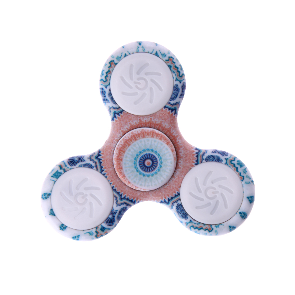 

LED Light Flash Hand Spinner Finger Focus EDC Bearing Toy-136635, Orange and yellow, 501 Original