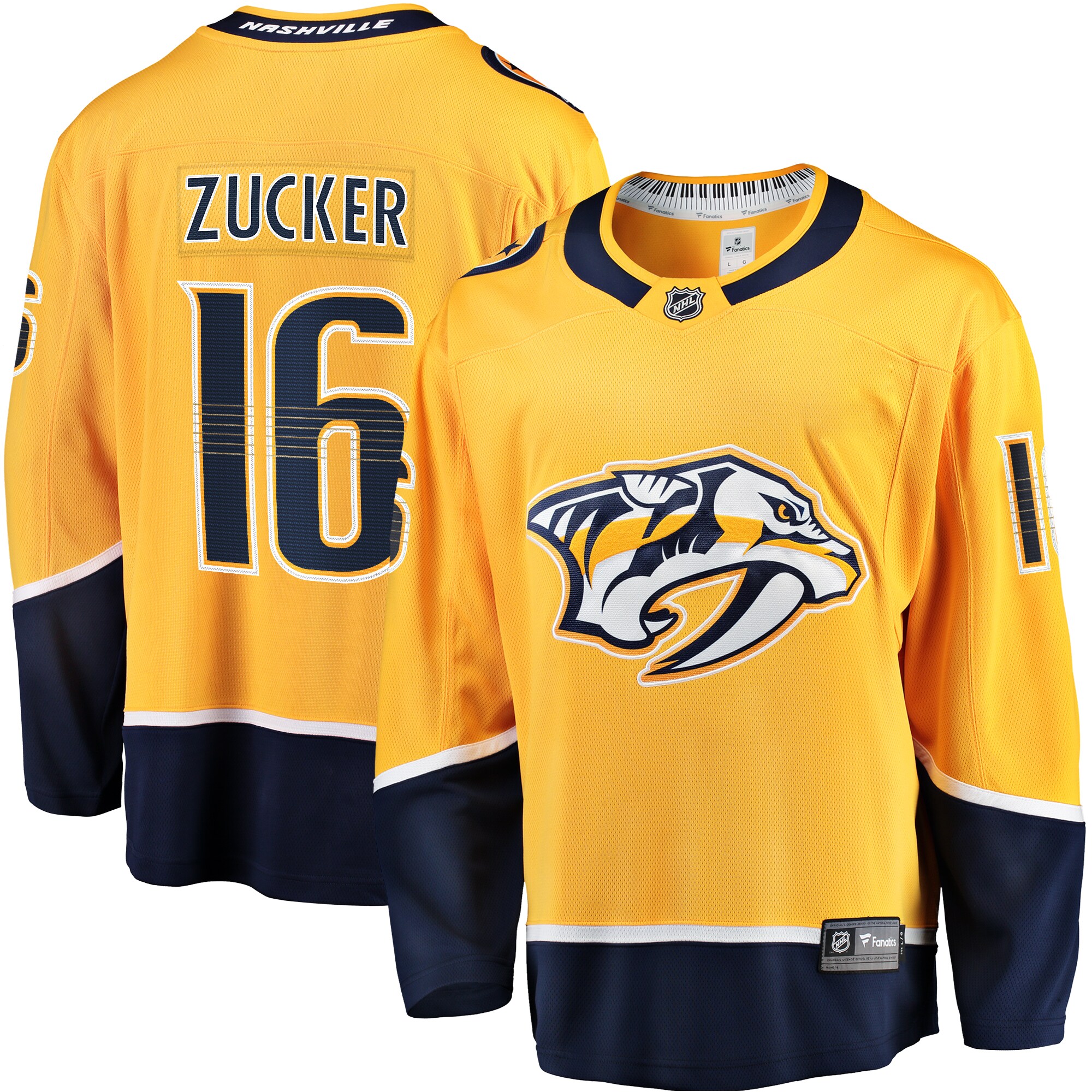 Jason Zucker Nashville Predators Fanatics  Premier Breakaway   Jersey &ndash; Gold mysite