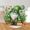 Diamond Painting Acrylic Single Sided March Gnome Ornaments Tabletop Home Office Decor