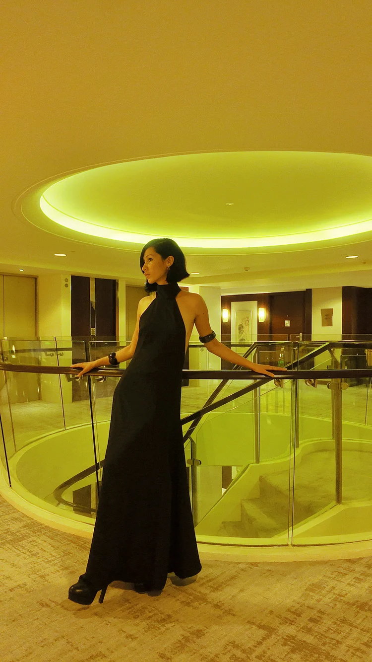 EZZAT Black Halter Dress - 15 Recycled Water Bottles - Black