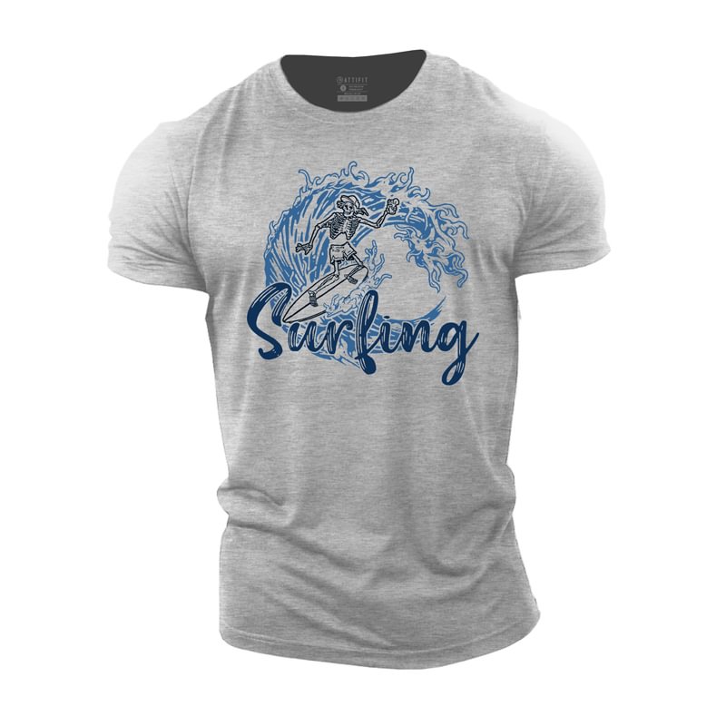 Cotton Surfing Graphic Men's T-shirts tacday