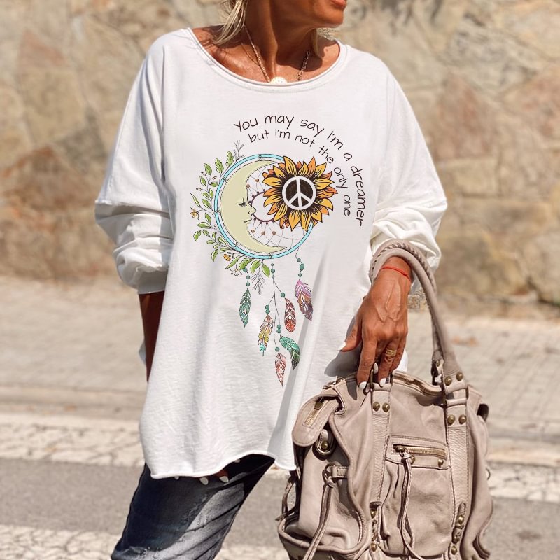 Sunflower Dreamcatcher You May Say I'm A Dreamer Women's T-shirt