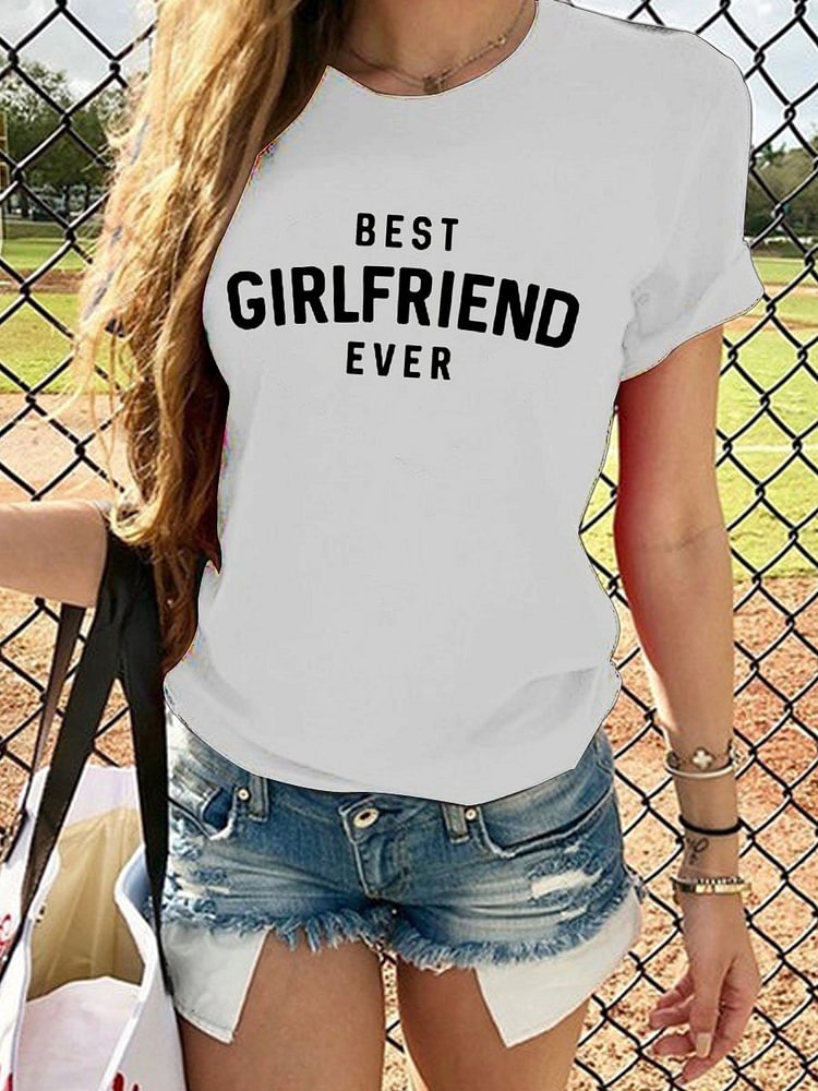 Bestdealfriday Best Girlfriend Ever Valentines Gift For Her T-Shirt