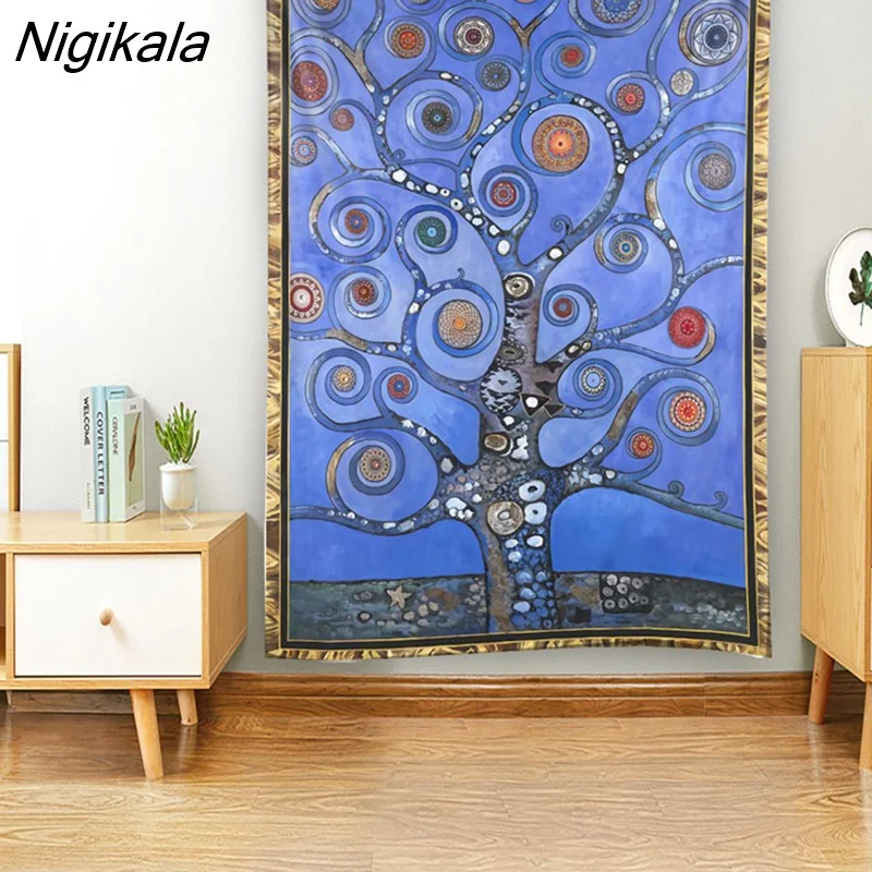 Nigikala Tree of Life Wall Hanging Tapestry Boho Art Deco Blanket Curtains Hanging at Home Bedroom Living Room Decor