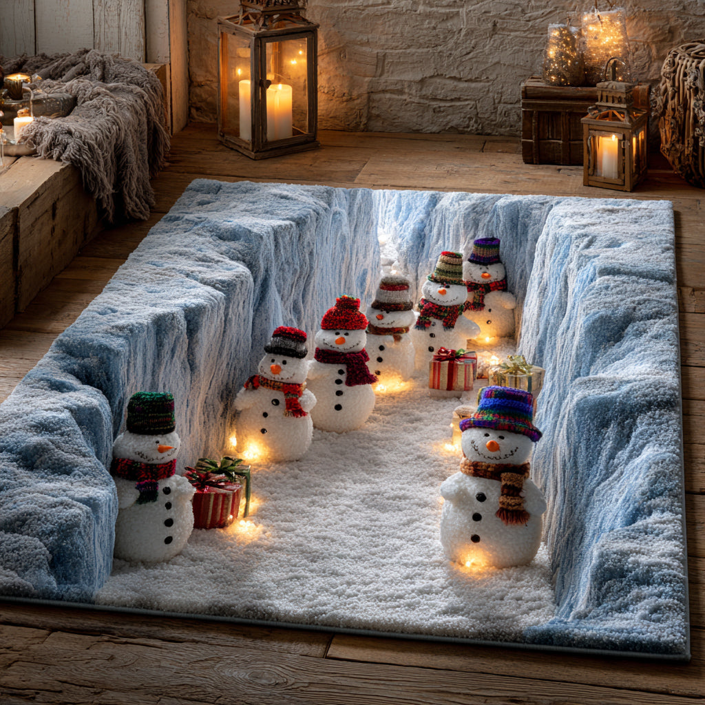 Cliff Snowman Area Rug NCU0HH1109