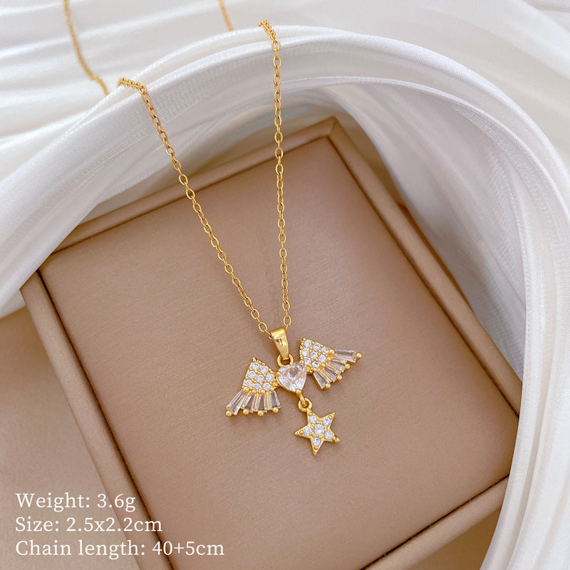 Korean Cosmos Geometric Titanium Steel Electroplating Earrings