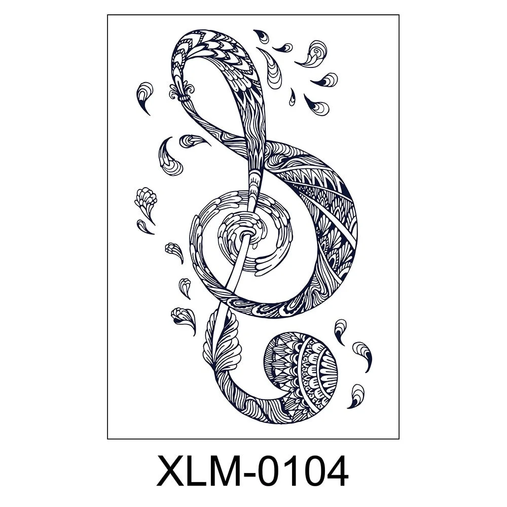 Semi-permanent waterproof sweat plant lasting big picture tattoo flower arm non-reflective herbal juice tattoo sticker