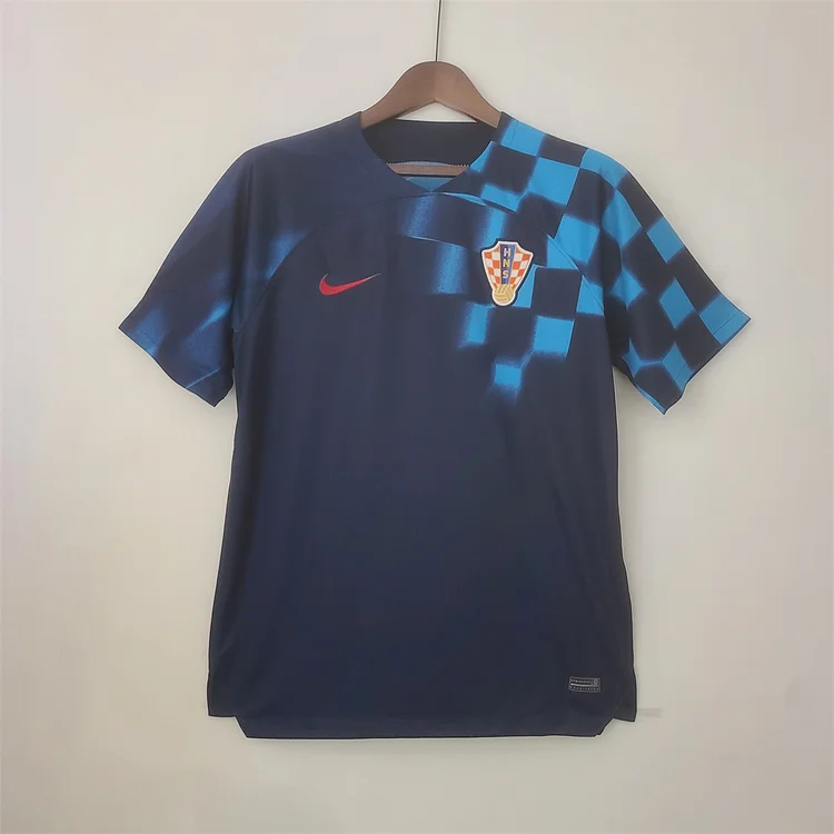 Croatia 2022 Retro Away Kit Football Jersey