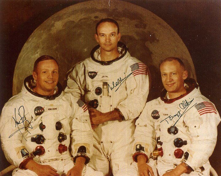 NEIL ARMSTRONG / BUZZ ALDRIN / MICHAEL COLLINS Signed Photo Poster painting Apollo XI reprint