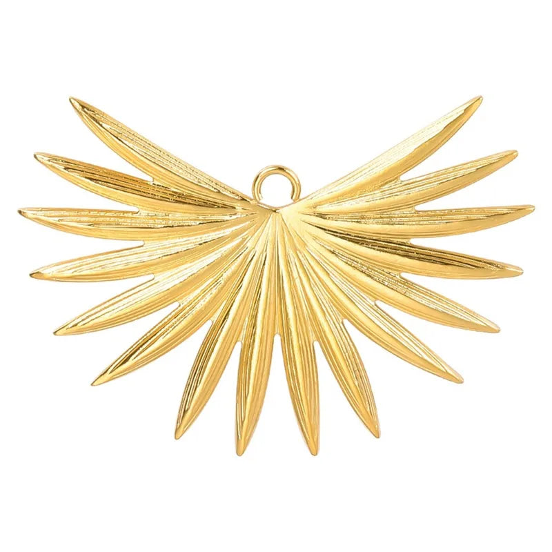 1 Piece 31x43mm Hole 3~3.9mm 304 Stainless Steel 18K Gold Plated Geometric Pendant