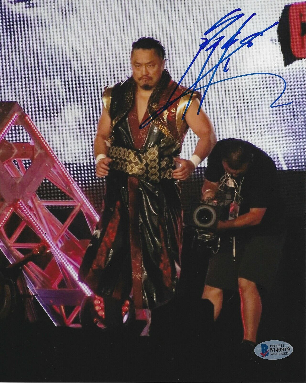 Hirooki Goto Signed 8x10 Photo Poster painting BAS Beckett COA New Japan Pro Wrestling Auto'd 19