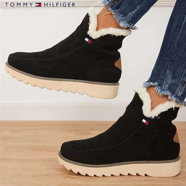 Damskie klasyczne antypoślizgowe śniegowce do kostek--Tommy Hilfiger®