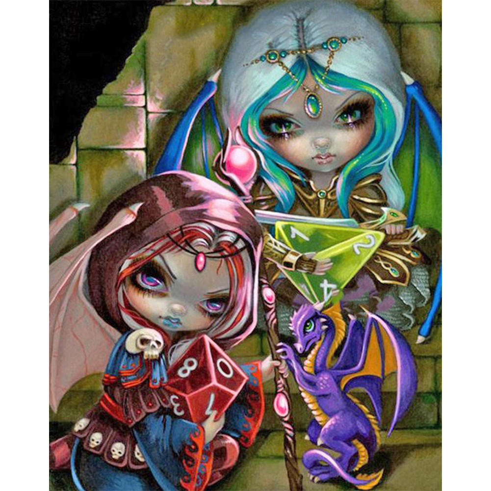 

Big Eyes Doll - 11CT Stamped Cross Stitch - 40*50CM, 501 Original