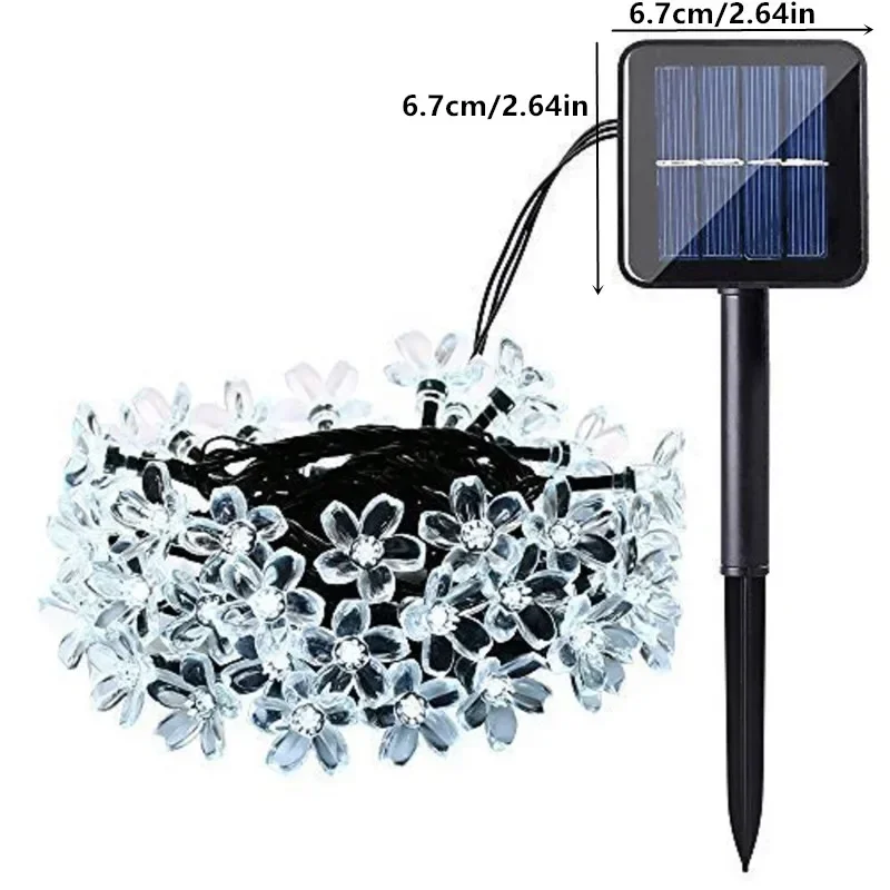 Tegooe Solar Cherry Blossom LED String Lights - 5M