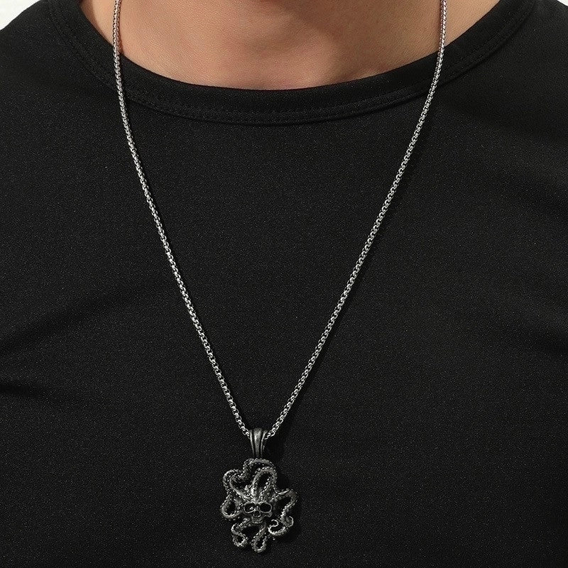 Vintage Style Punk Skull Alloy Plating Halloween Men'S Pendant Necklace