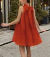 Elena BowTie A-Line Mini Dress