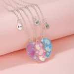 Women's Breast Cancer Awareness Ribbon Unicorn Alloy Pendant - Image 4