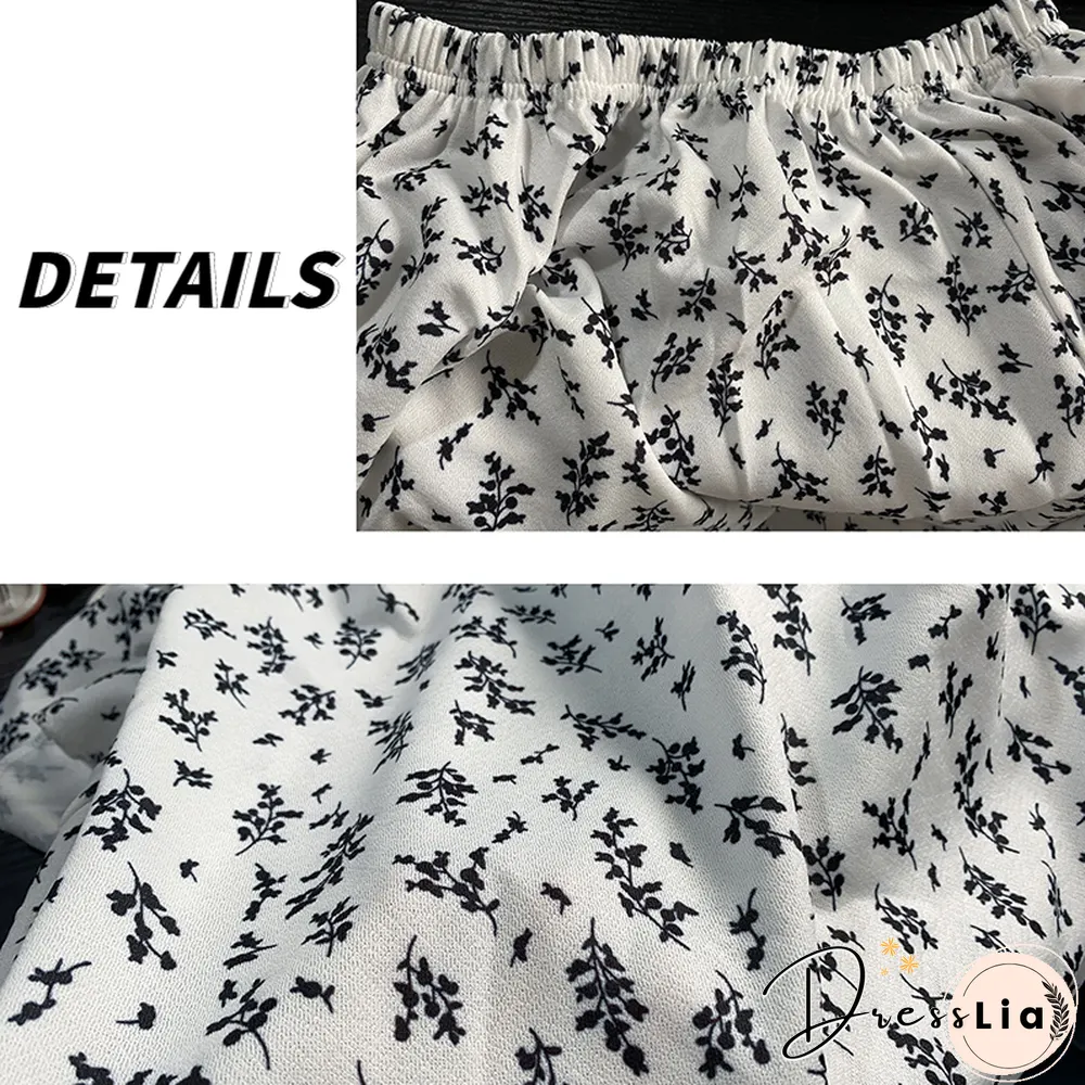 Skirts Women Design High Waist Summer Loose Trendy Elegant Artistic A-Line All-Match Print
