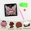Wooden DIY Winged Flower Diamond Painting Kit Note Box with 160 Papers Gifts