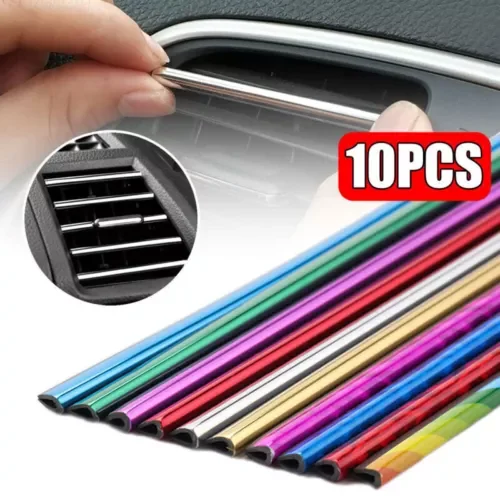 Dronehint 10x/Set Car Interior Air Conditioner Vent Outlet Strip Molding Trims Car Parts (For: Acura) Parts