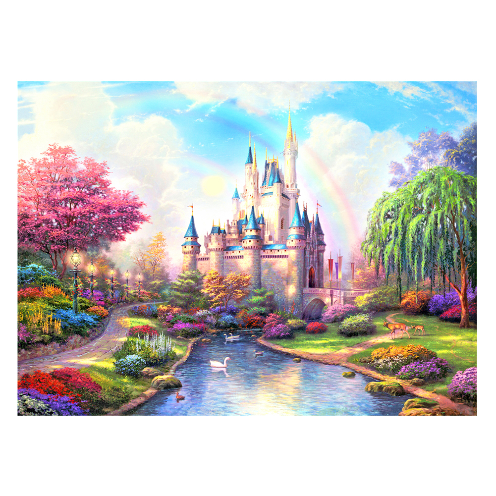 

Castle - 11CT Stamped Cross Stitch - 72*55CM (Big Size), 501 Original
