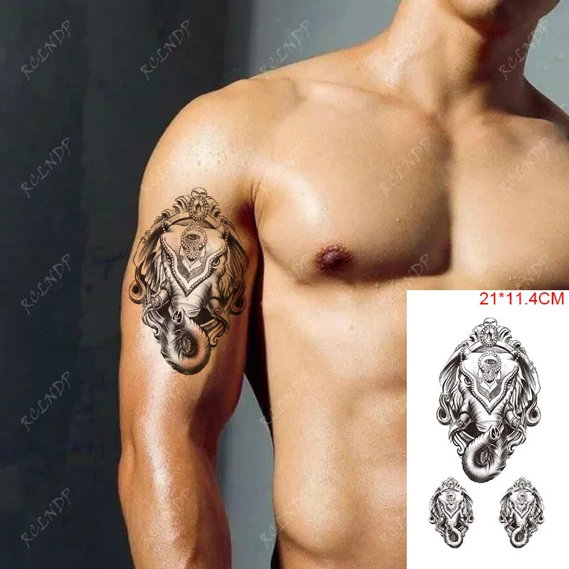 Waterproof Temporary Tattoo Sticker dragons China totem tatto stickers flash tatoo fake tattoos for men women